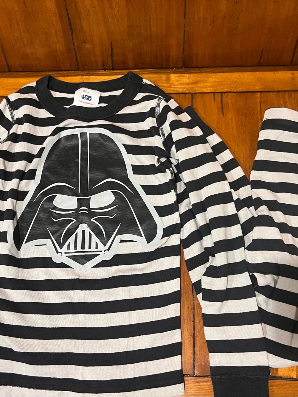 Hanna Andersson Star Wars Black & White Darth Vader Stripe Pajamas